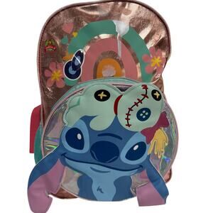 Disney Lilo & Stitch Scrump Aloha Backpack 16" Holographic School Bag Bioworld